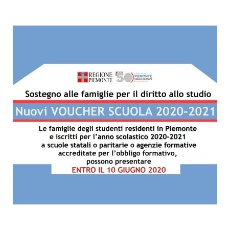 Voucher Scuola 2020-2021. Scadenza prorogata fino al 17 giugno 